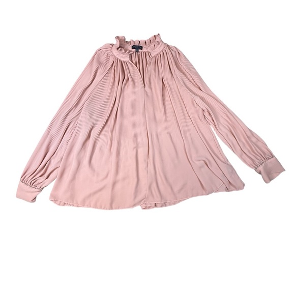 The Limited Tops - The Limited Long Sleeve Blouse XL Pink  Embellished Sleeves